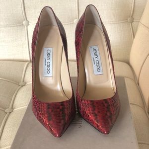 Jimmy Choo Anouk Pumps in red